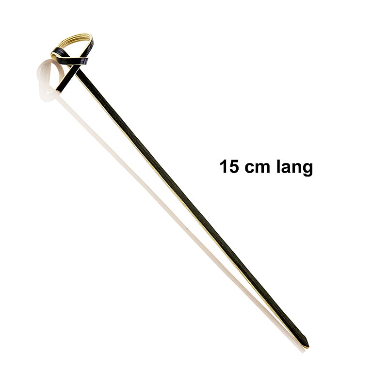 Bambuspinnar, med knut, svarta, 15 cm, 250 st