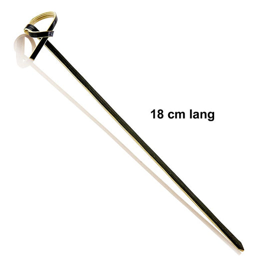 Bambuspinnar, med knut, svarta, 18 cm, 250 st