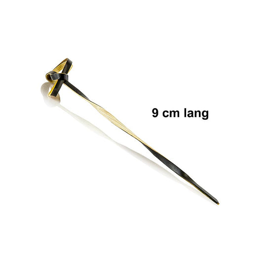 Bambuspinnar, med knut, vridna, svarta, 9 cm, 250 st