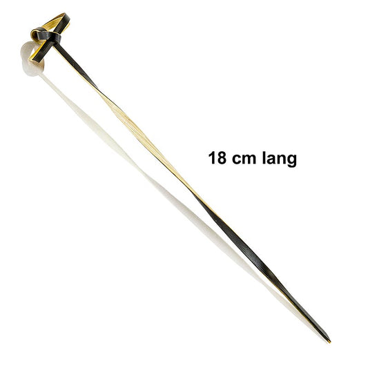 Bambuspinnar, med knut, vridna, svarta, 18 cm, 250 st