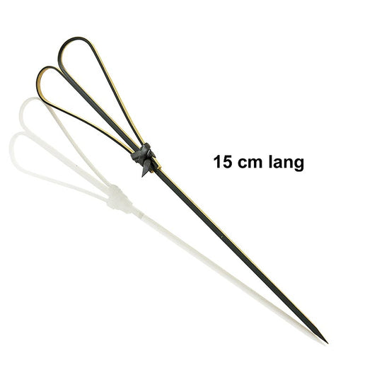 Bambuspinnar, med hjärta, svarta, 15 cm, 100 st