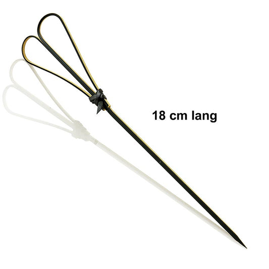 Bambuspinnar, med hjärta, svarta, 18 cm, 100 st