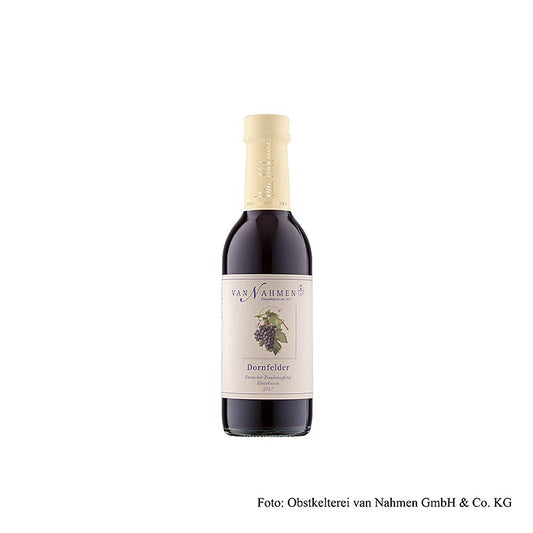 van Nahmen – Dornfelder druvsaft, röd, 100 % direktpressad saft, ekologisk, 250 ml