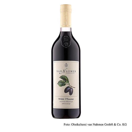 van Nahmen – Vilda plommon, 100 % ren sortens direktpressad juice, 750 ml