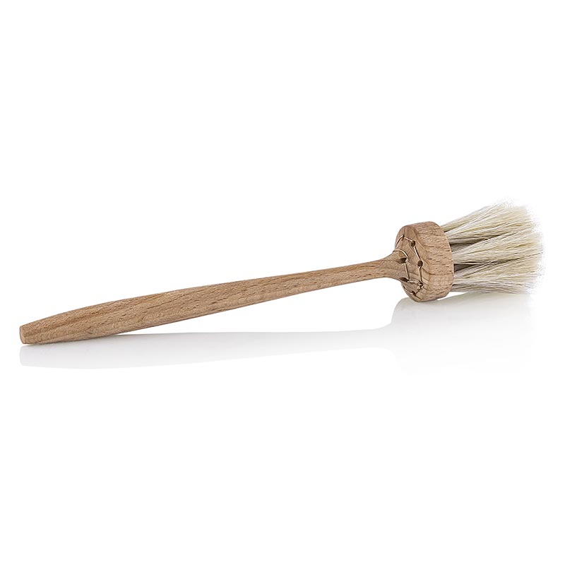 Bakpensel, oljat bokträ, hästhår, handgjord, 1 st