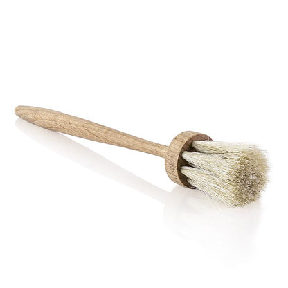 Bakpensel, oljat bokträ, hästhår, handgjord, 1 st