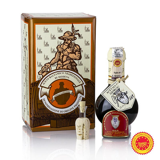 Aceto Balsamico Tradizionale DOP/g.U., 12 år, enbärsfat, Acetaia di Giorgio, 100 ml