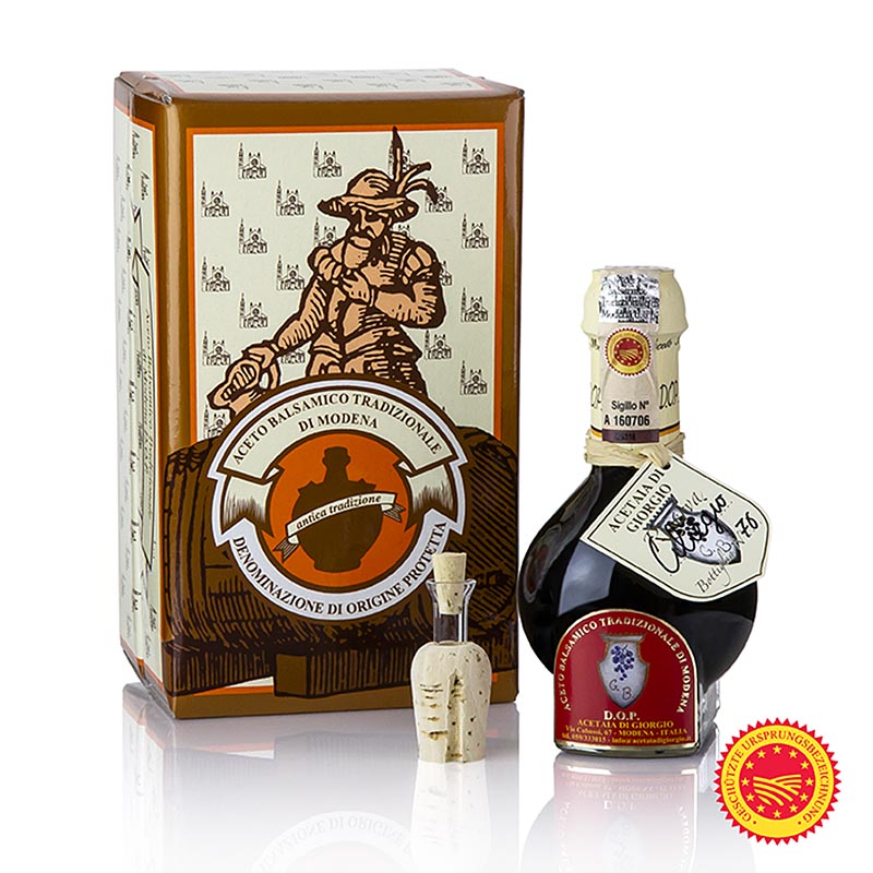 Aceto Balsamico Tradizionale DOP/g.U., 12 år, körsbärsfat, Acetaia di Giorgio, 100 ml
