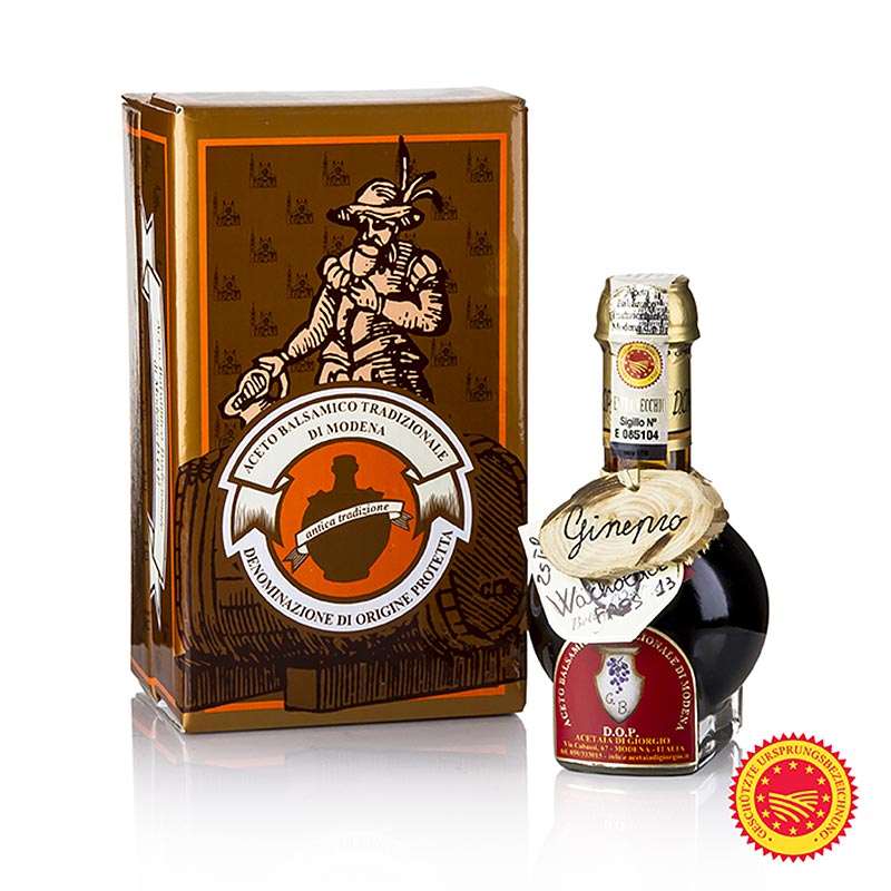 Aceto Balsamico Tradizionale DOP/g.U., 25 år, enbärsfat, Acetaia di Giorgio, 100 ml
