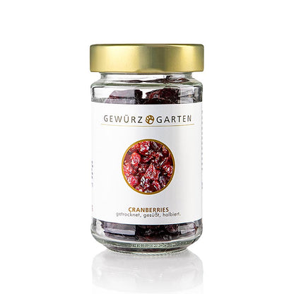 Gewürzgarten ljusa tranbär, torkade, osvavlade, sockrade, 120 g