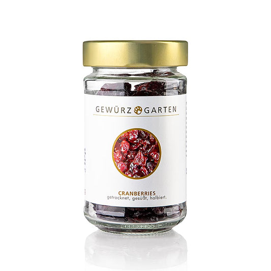 Gewürzgarten ljusa tranbär, torkade, osvavlade, sockrade, 120 g