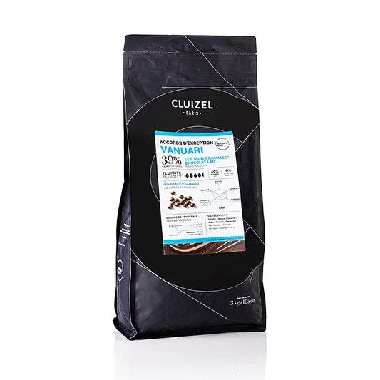 Vanuari 39 %, mjölkchoklad, Grandes Teneurs, Callets, Michel Cluizel, 3 kg