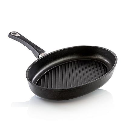 AMT Gastroguss, fiskpanna med grillbotten och fettränna, induktion, 35x24 cm, 1 St