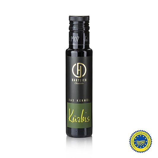 Pumpafröolja från Steiermark g.g.A., 100 % ren, Hartlieb, 100 ml