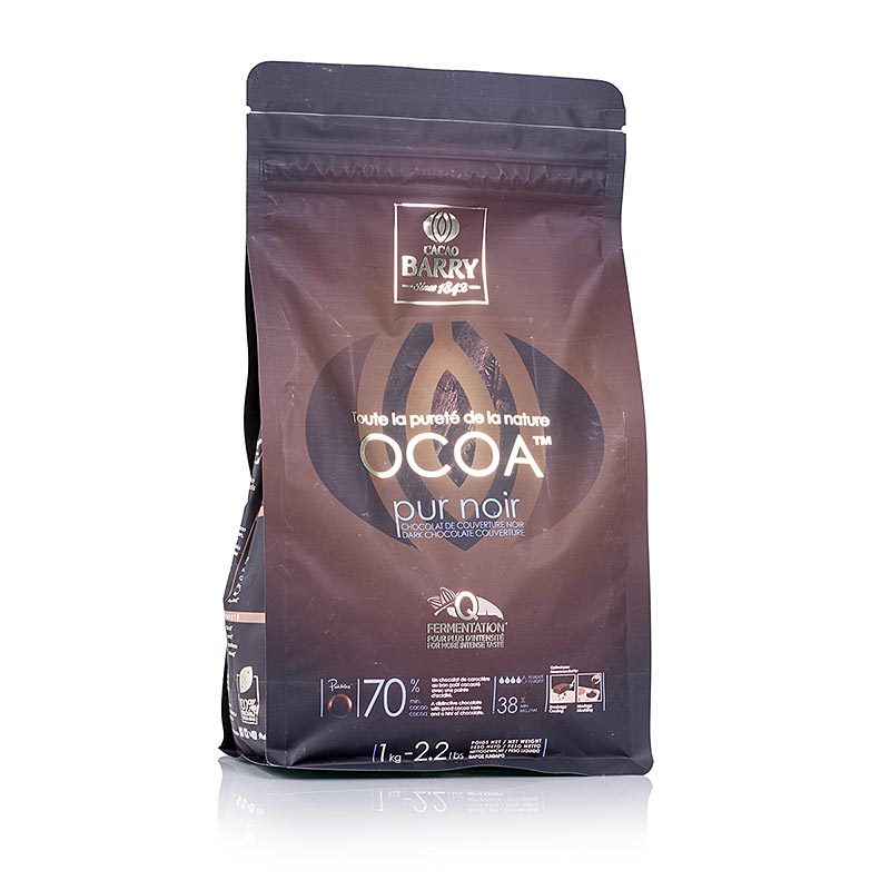Callebaut Purity Nature Ocoa, mörk choklad, callets, 70 % kakao, 1 kg