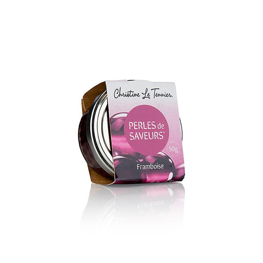 Fruktkaviar "Hallon", pärlstorlek 5 mm, sfärer, Les Perles, 50 g