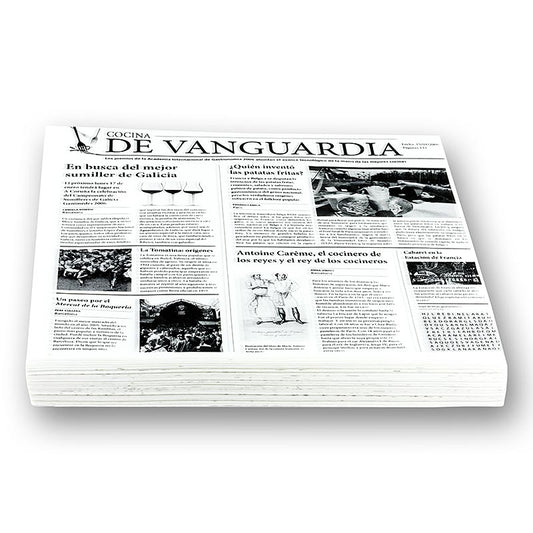 Engångspapper för snacks med tidningstryck, ca 290 x 300 mm, 500 Blatt