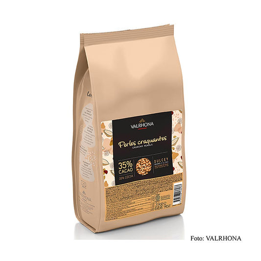 Valrhona knapriga pärlor, spannmålsfyllning med Dulcey-chokladöverdrag, blond, 3 kg