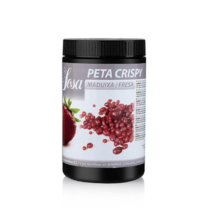 Peta Crispy (Knallbrause), jordgubb, överdragen med kakaosmör, vattentålig, 900 g