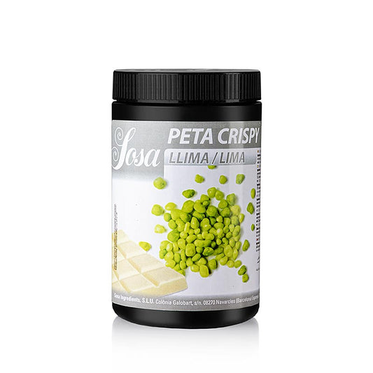 Sosa Peta Crispy (Knallbrause), lime, överdragen med kakaosmör, vattentålig, 900 g