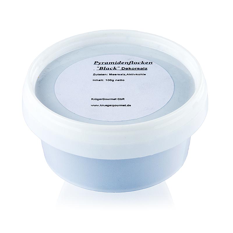 Dekorationssalt svart i pyramidform, Petros, Cypern, 100 g