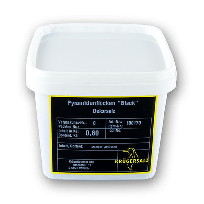 Dekorationssalt svart i pyramidform, Petros, Cypern, 600 g