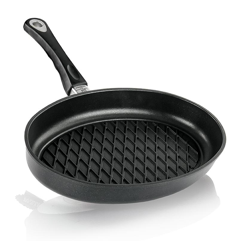 AMT Gastroguss, grillpanna, oval, med BBQ-rombmönster 35x24 cm, 1 st