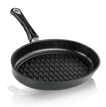 AMT Gastroguss, grillpanna, oval, med BBQ-rombmönster 35x24 cm, 1 st