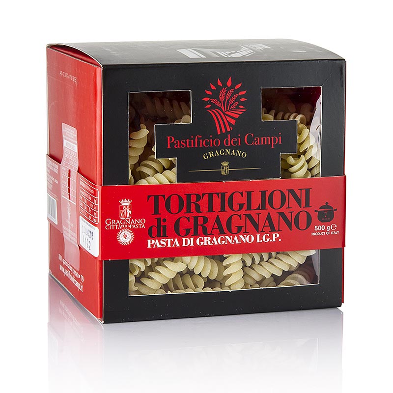 Pastificio dei Campi - Nr 24 Tortiglioni, Pasta di Gragnano, IGP/g.U., 500 g