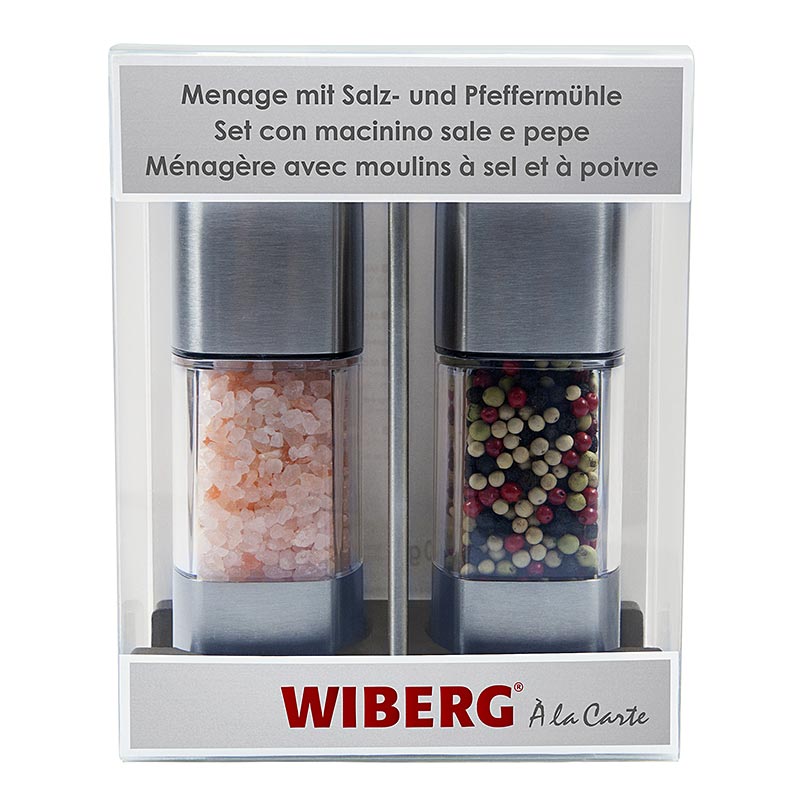 Wiberg kryddkar med salt- och pepparkvarn 140/65 g, 205 g, 2 St