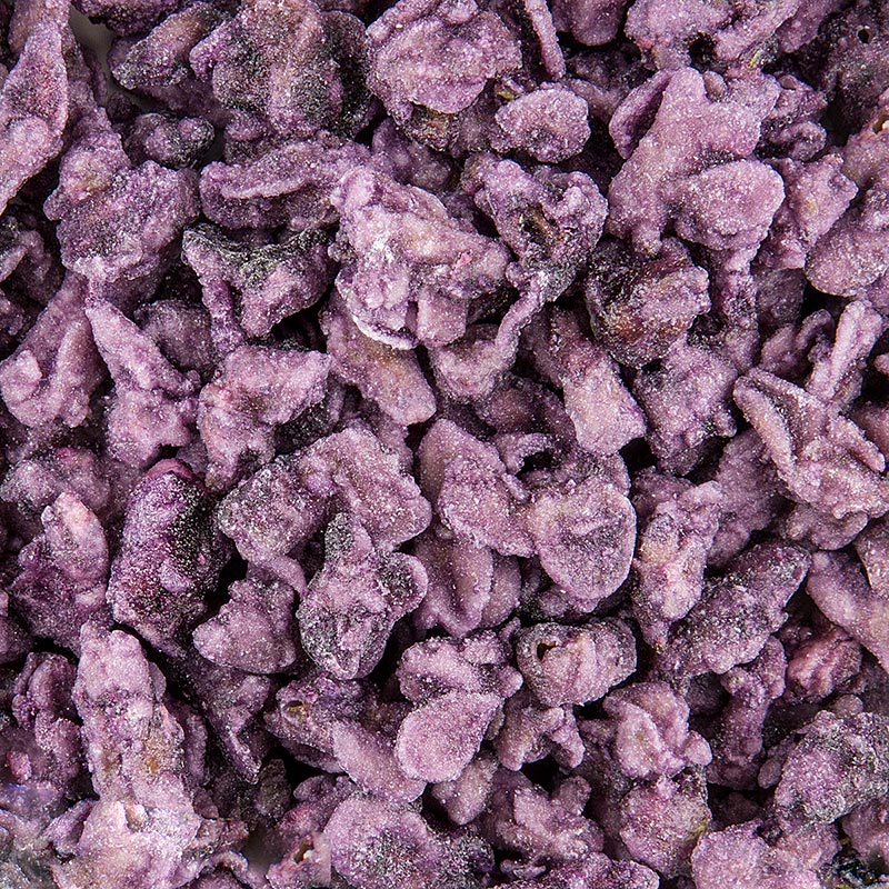 Äkta violblomblad, blå-violetta, kristalliserade, ca 2 cm, ätbara, 1 kg