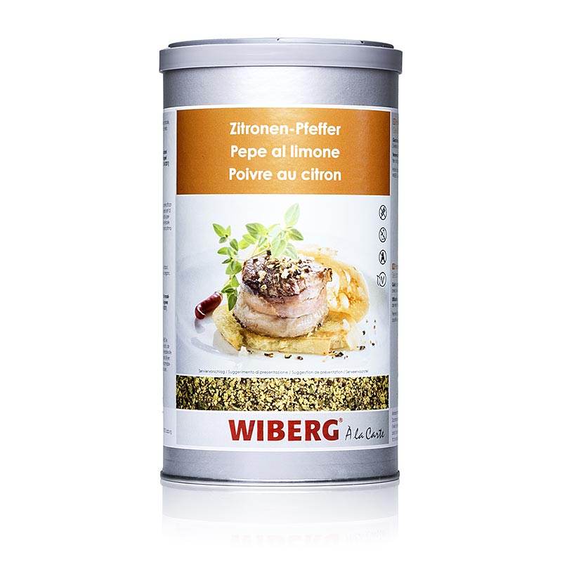 Wiberg citronpeppar, kryddblandning, grov, 750 g