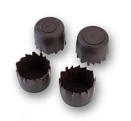 Chokladform "Räfflad" mörk, Ø 25 mm, H20 mm, Michel Cluizel, 864 g, 288 st