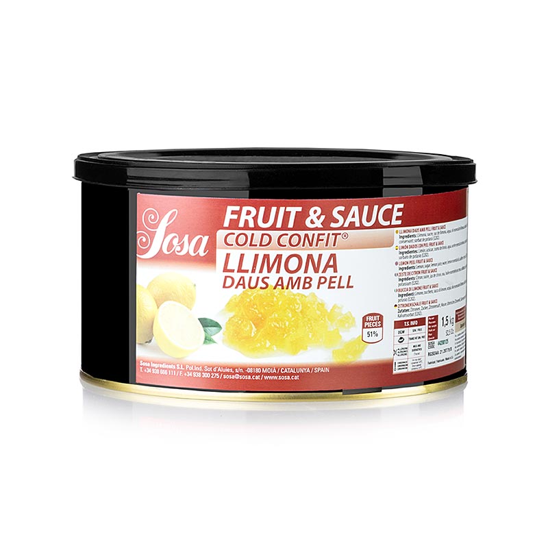 Sosa Cold Confit – citronkuber, 5 mm (37242), 1,5 kg