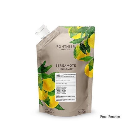 Ponthier Puré – bergamott, osötad, 100 % frukt, 1 kg