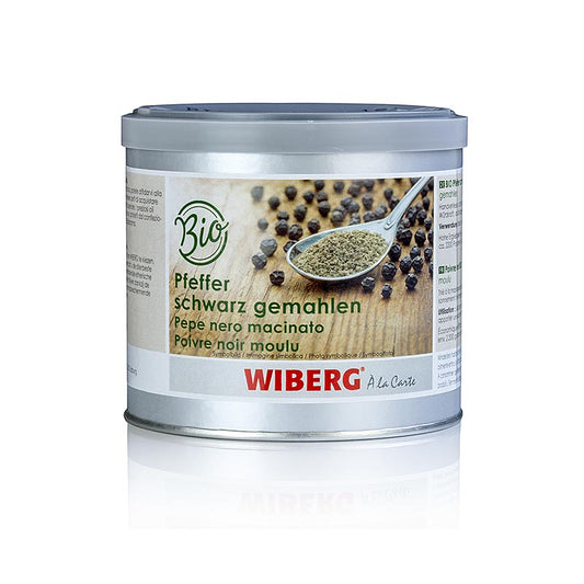 Wiberg BIO Peppar, svart, malen, 220 g