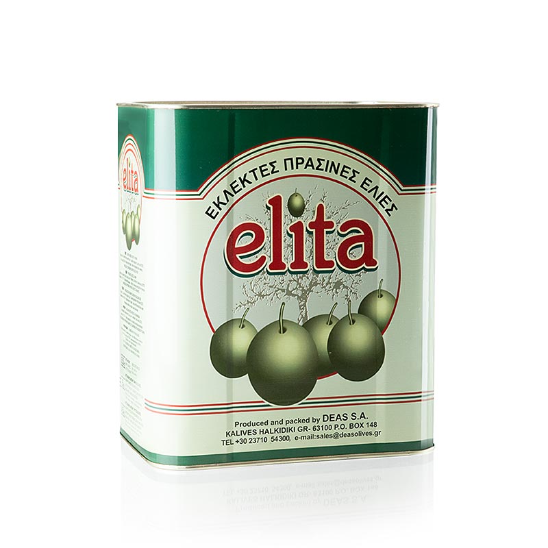 Gröna oliver, urkärnade, Mamuth, i saltlake, 8,3 kg