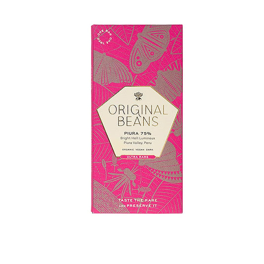Piura Porcelana Peru, 75 % mörk chokladkaka, Original Beans, ekologisk, 70 g