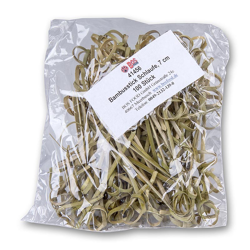 Bambuspinnar, med knut i änden, gröna, 7 cm, 100 st