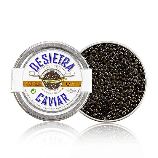 Desietra Osietra-kaviar (gueldenstaedtii), akvakultur, utan konserveringsmedel, 30 g