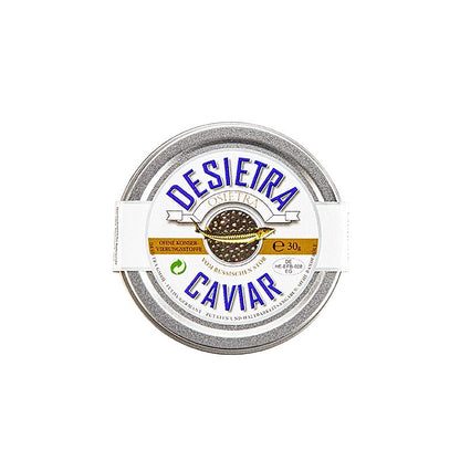 Desietra Osietra-kaviar (gueldenstaedtii), akvakultur, utan konserveringsmedel, 30 g