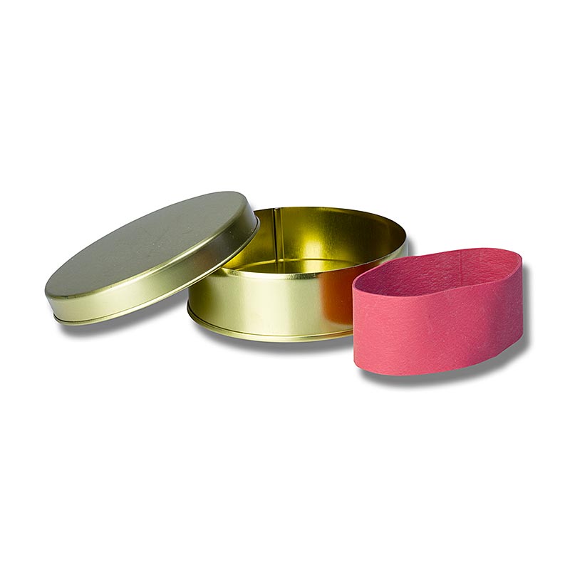 Kaviarburk – guld, otryckt, med gummilock, för 125 g kaviar, 1 st