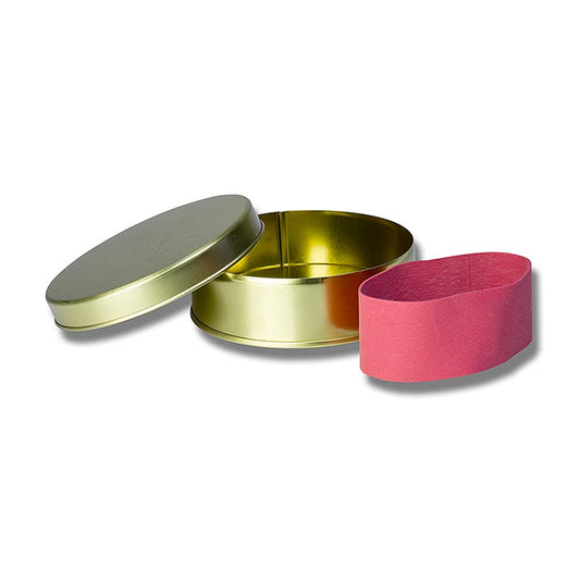Kaviarburk – guld, otryckt, med gummilock, för 250 g kaviar, 1 st