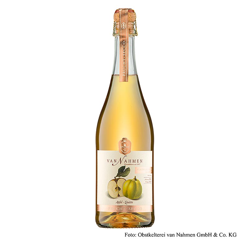 Van Nahmen äpple-kvitten fruktsekt, alkoholfri, ekologisk, 750 ml
