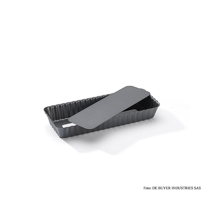 deBUYER tårtform, rektangulär, 20x8 cm, med löstagbar botten, 1 st