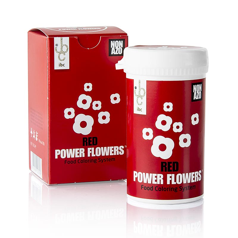 PowerFlowers – Röd, AZO-fri livsmedelsfärg för choklad, Mona Lisa, 50 g