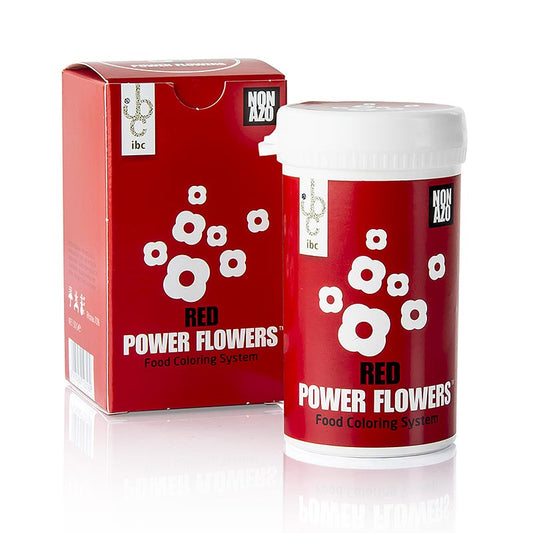 PowerFlowers – Röd, AZO-fri livsmedelsfärg för choklad, Mona Lisa, 50 g