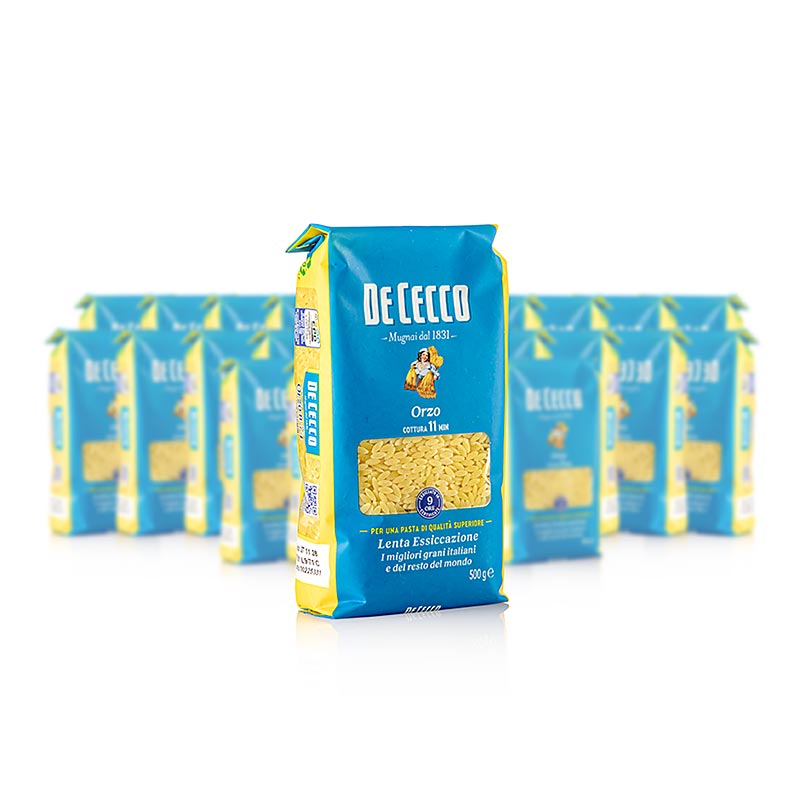 De Cecco Orzo / Riso (risnudlar), nr 74, 12 kg, 24 x 500 g