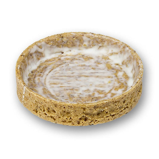 Dessert-tarteletter av mandel & smör, överdragna, ø 80x17 mm h, 675 g, 27 st