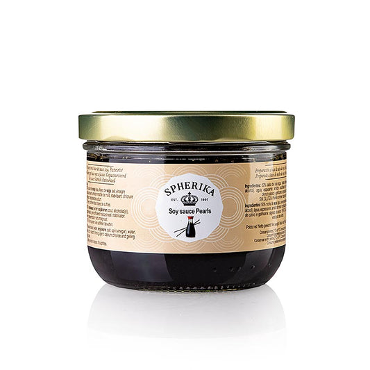 Smaksatt kaviar "sojasås", pärlstorlek 5 mm, sfärer, Pescaviar, 365 g